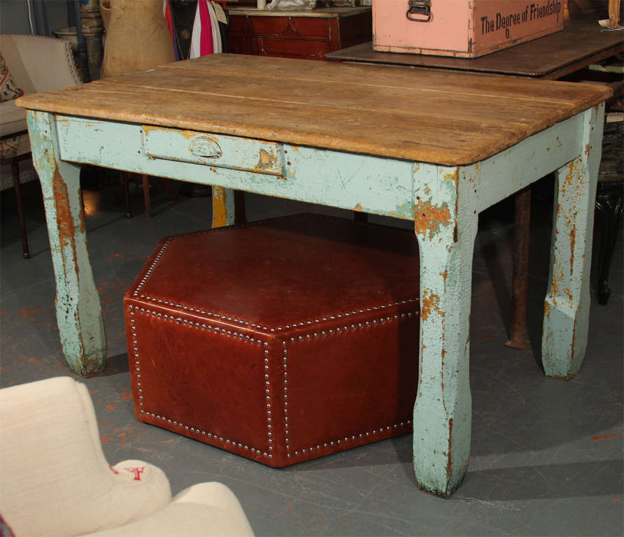 very nice farm table with great patina and beautiful color.  great legs, sturdy, substantial table