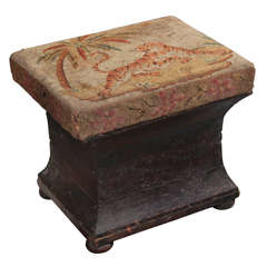 Needlepoint Tiger Stool 3