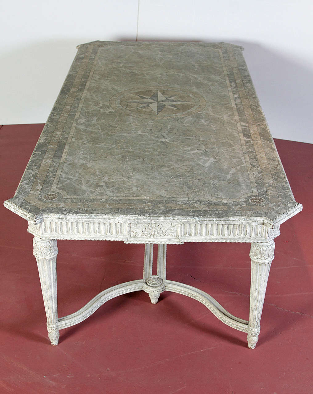 french marble top dining table