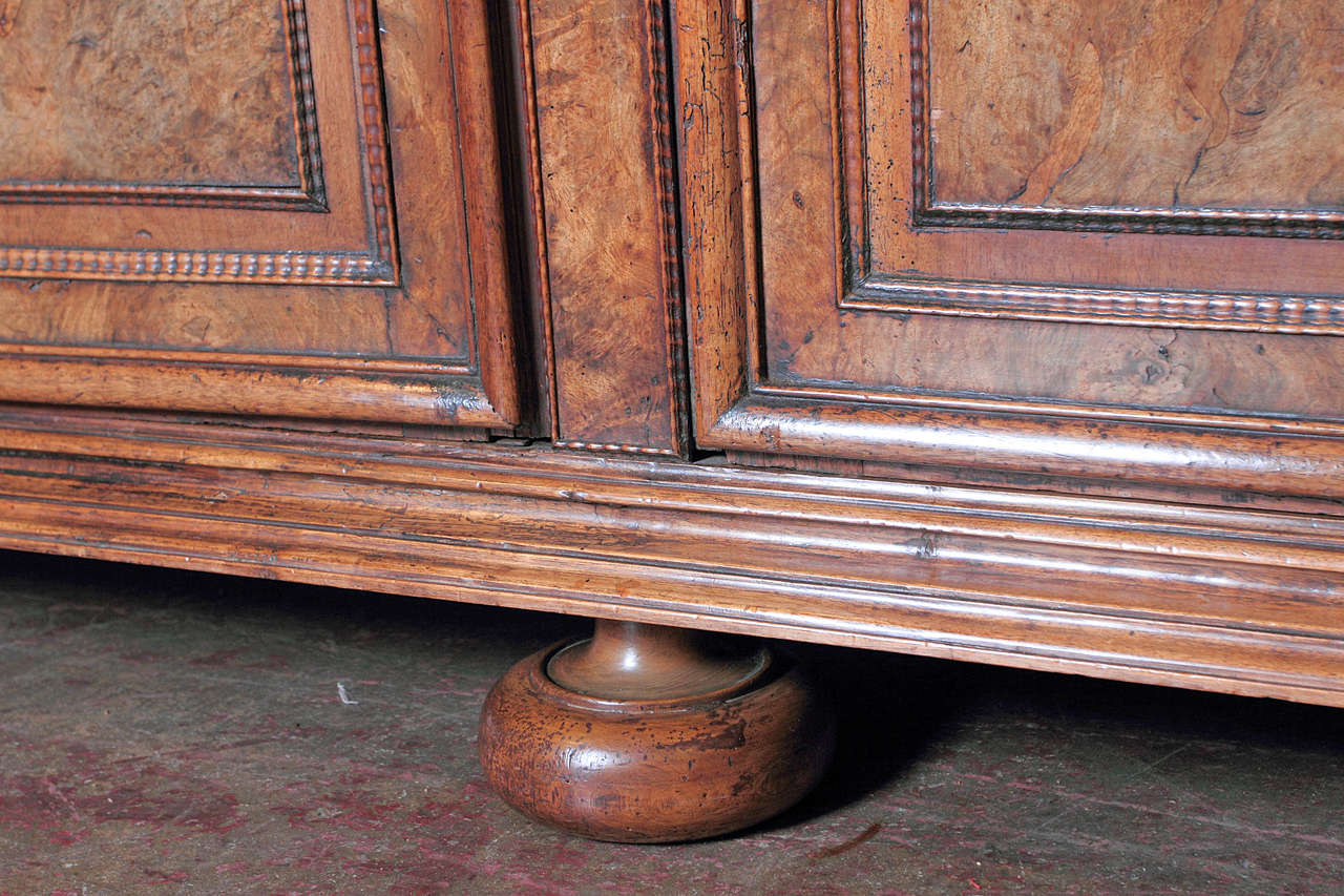 19th Century Antique French Walnut  Buffet Sideboard with Marble Top