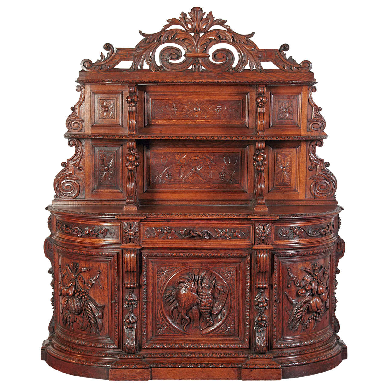 Finely Carved Antique Hunting Buffet at 1stDibs hunting