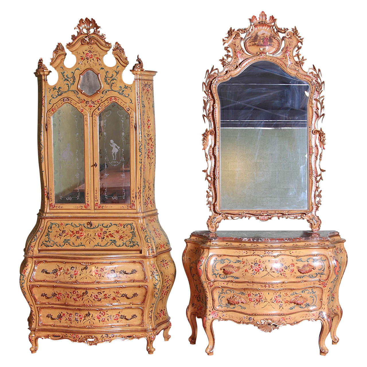 ThreePiece Painted Italian Furniture Set at 1stDibs