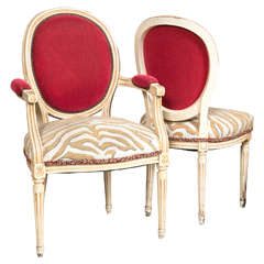 Set of Eight Hollywood Regency Style French Dining Chairs Attributed to Jansen 8