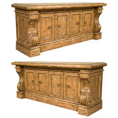 Pair of Monumental Renaissance Style Sideboards or Buffets 4