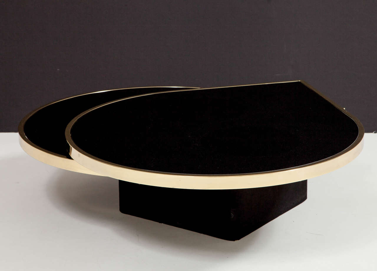 black swivel coffee table