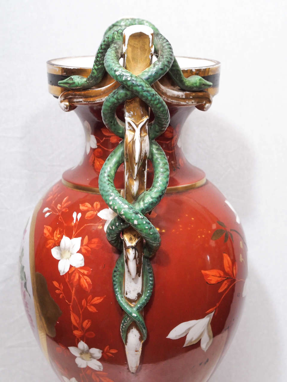 French Vieux Paris Lidded Apothecary Jar For Sale 4