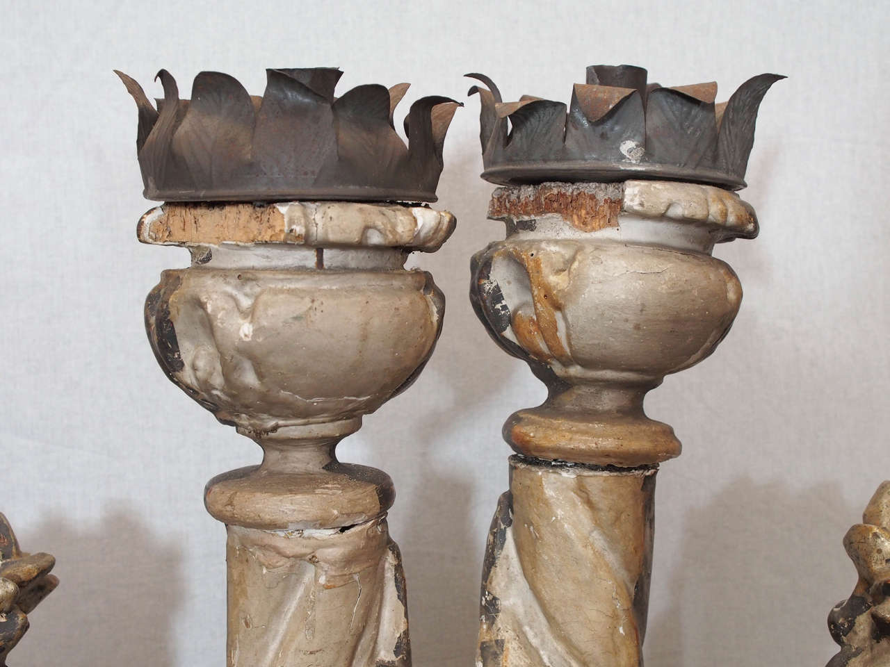 Pair of Italian 18th Century Figural Candlesticks 7