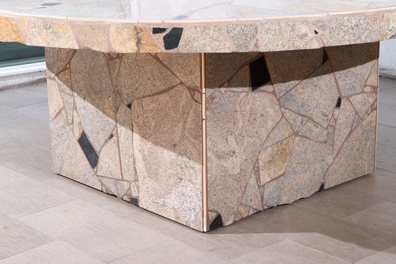 Fabulous Stone Mosaic Outdoor Dining Table by Marlo Bartels for Steve Chase In Good Condition In New York, NY