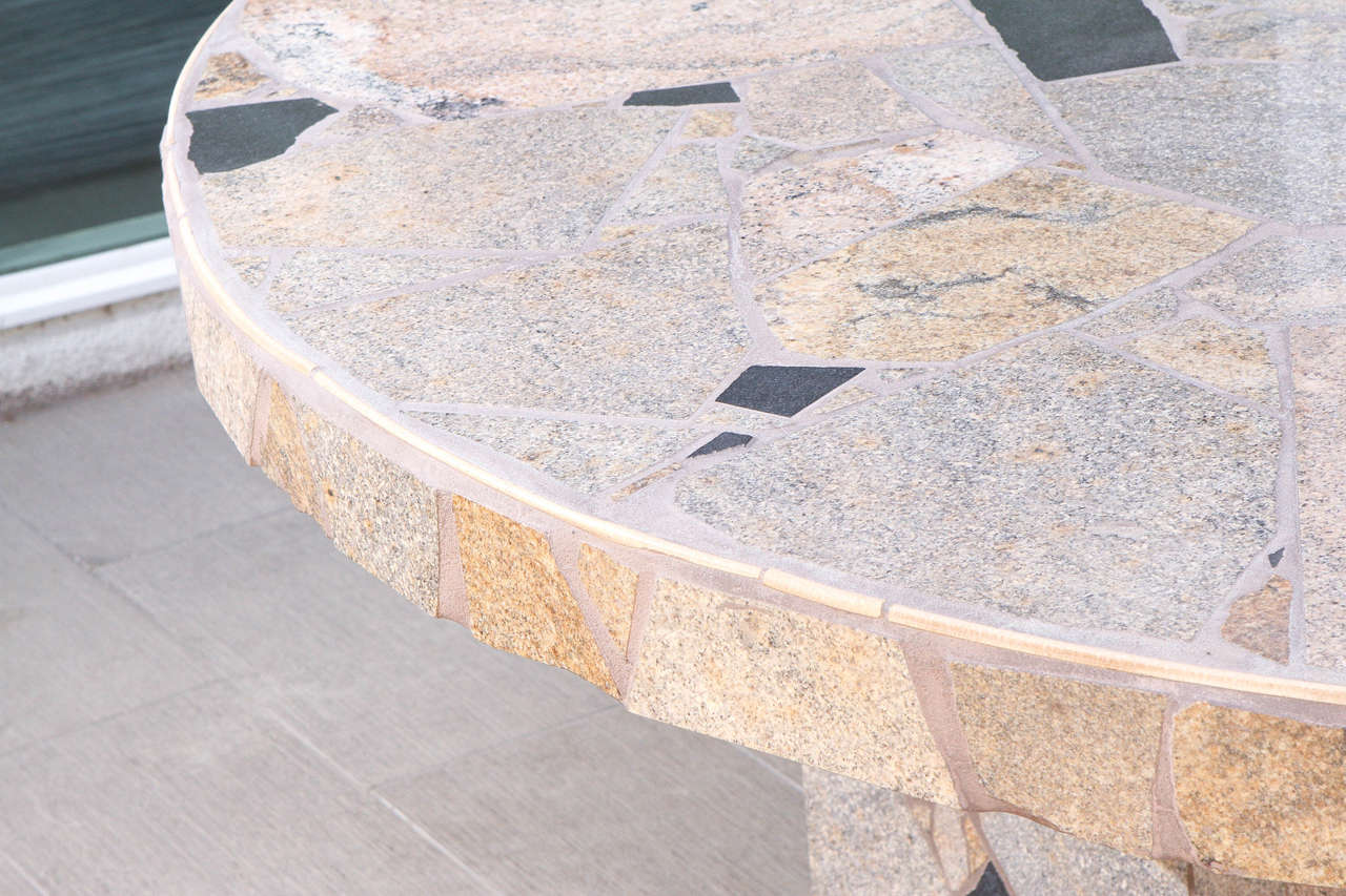 Late 20th Century Fabulous Stone Mosaic Outdoor Dining Table by Marlo Bartels for Steve Chase