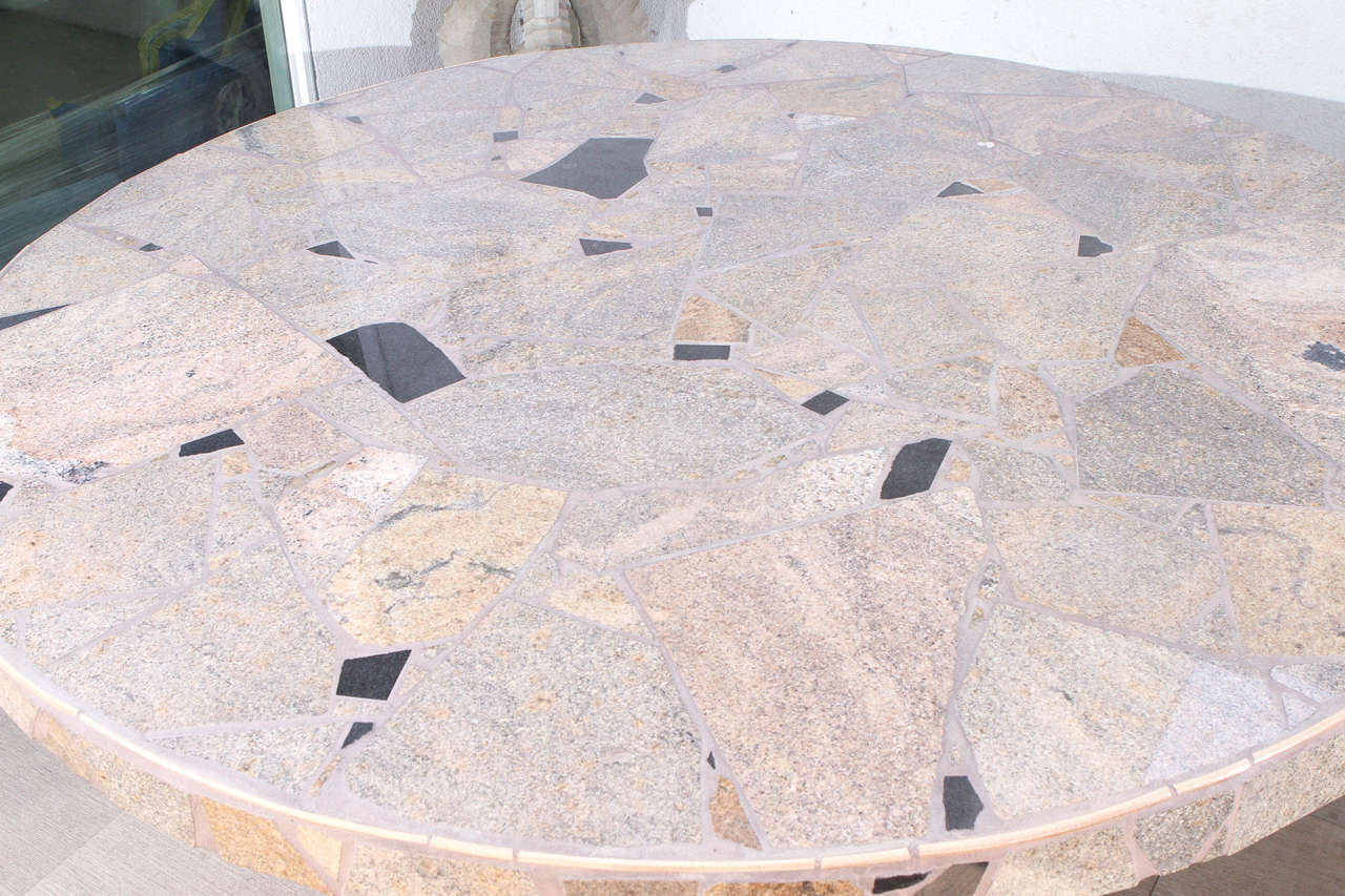 Fabulous Stone Mosaic Outdoor Dining Table by Marlo Bartels for Steve Chase 1