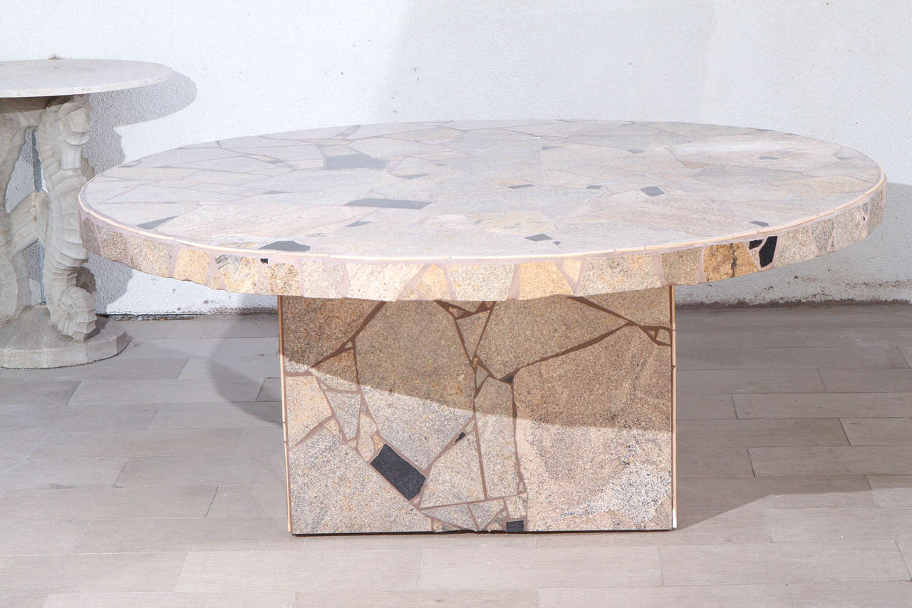 Fabulous Stone Mosaic Outdoor Dining Table by Marlo Bartels for Steve Chase 2
