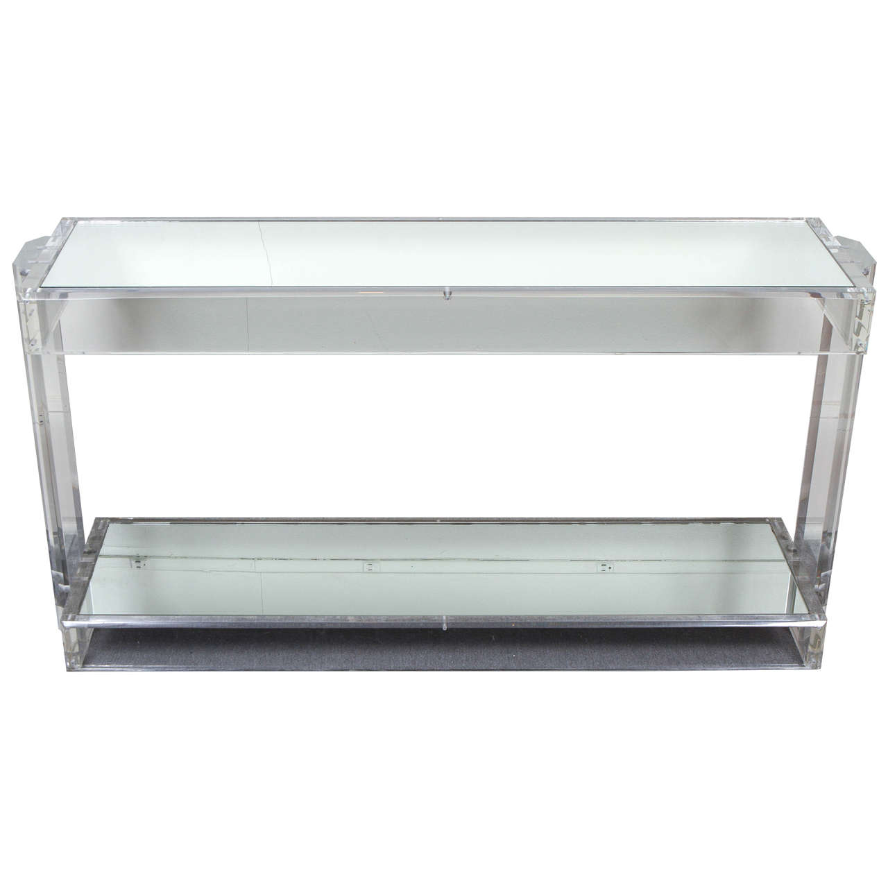 Elegant Lucite and Mirror Console Table