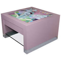 Spectacular Side Table with Mosaic Top by Marlo Bartels for Steve Chase 4