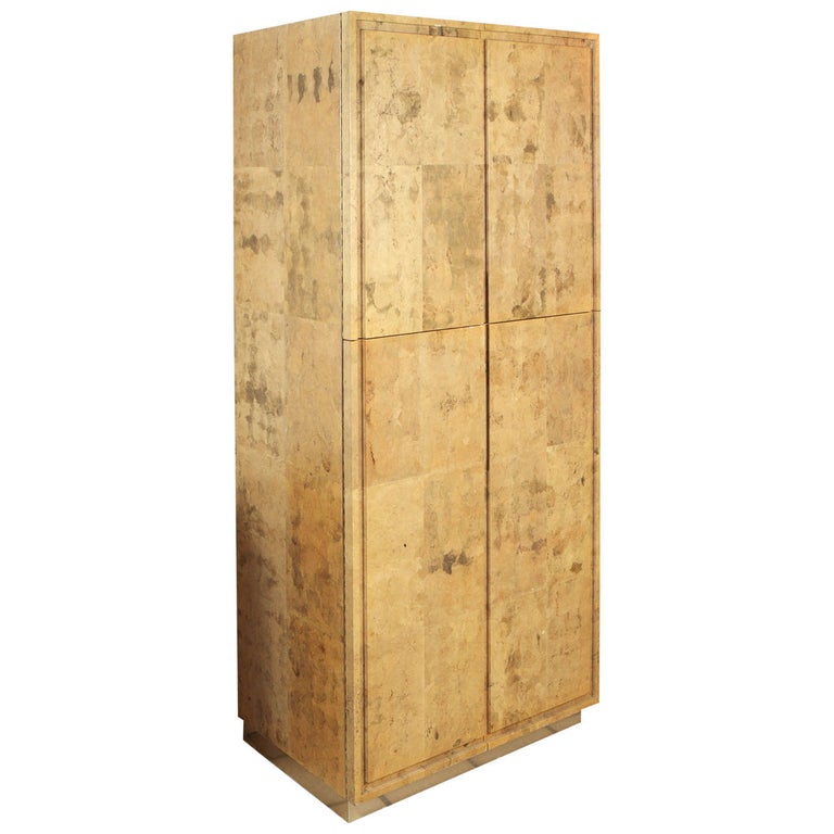 Large Armoire with a Glazed Parchment Finish For Sale at 1stDibs