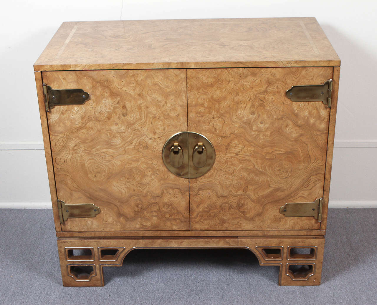 Beautiful Oriental Style in Burlwood by Mastercraft at 1stDibs