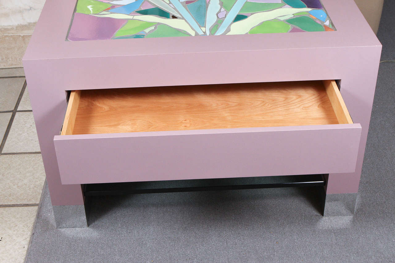 Spectacular Side Table with Mosaic Top by Marlo Bartels for Steve Chase