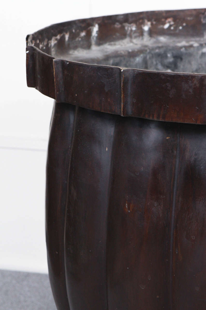 Pair of Very Large Bronze Colored Planters at 1stDibs large bronze