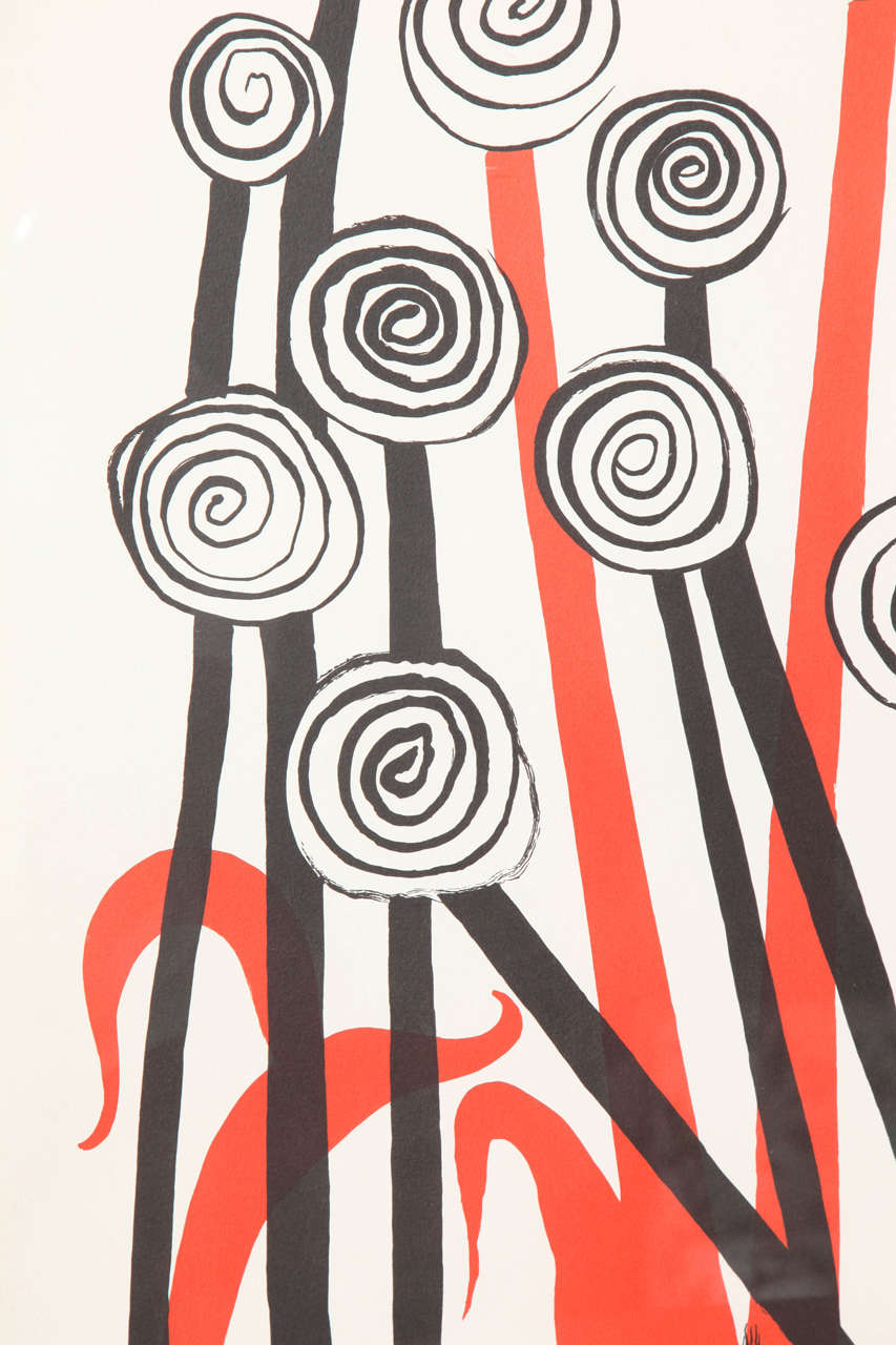 Mid-20th Century Unsigned Calder Print, circa 1960 For Sale