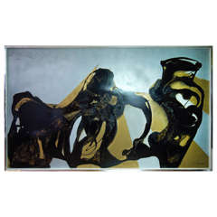 Big 1974 Abstract Painting by Minervino 12