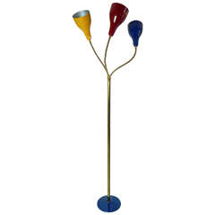 Colorful Three-Arm Floor Lamp by Giuseppe Ostuni for Oluce