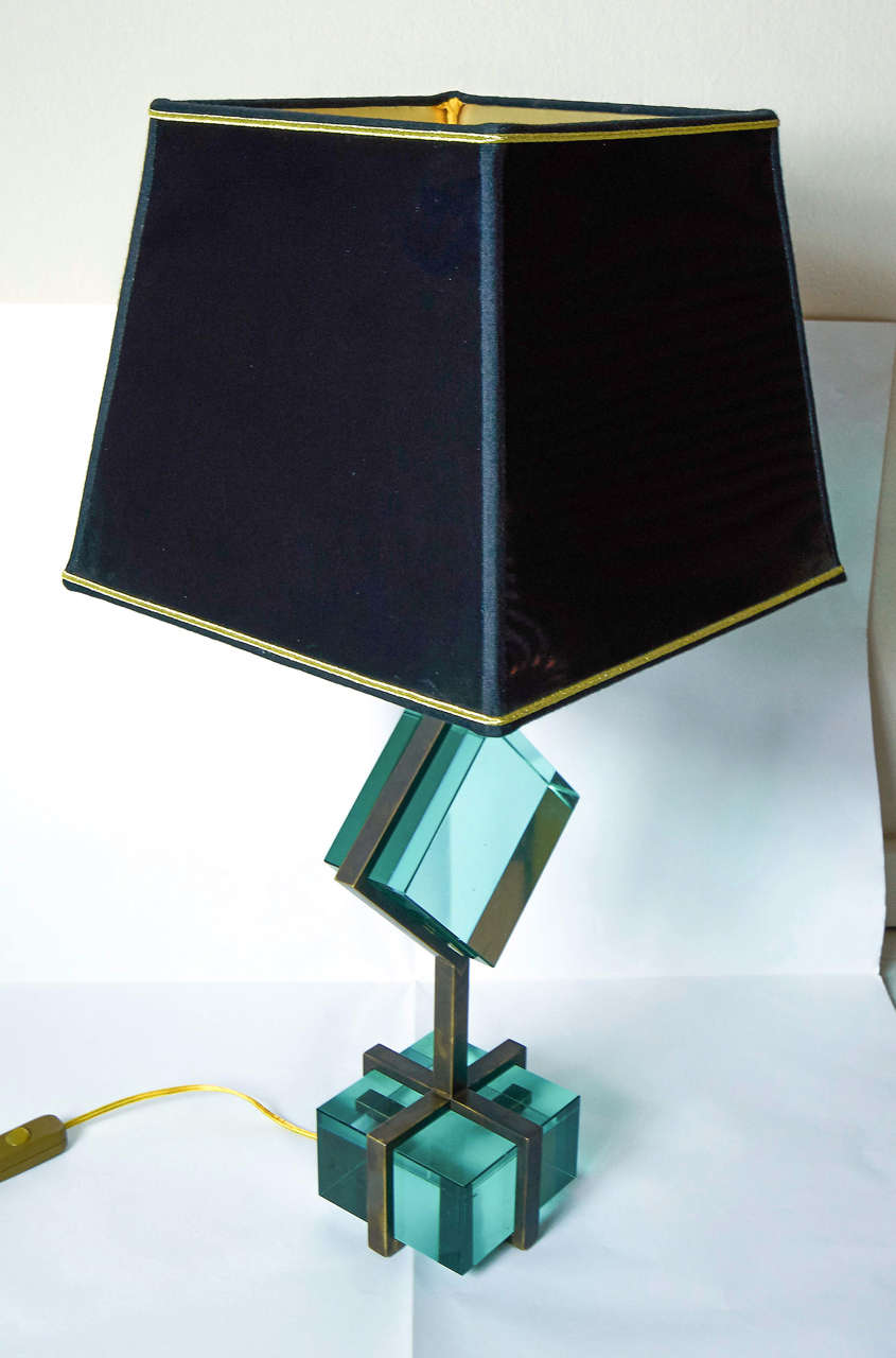Mid-Century Modern Impactful Pair of Murano Glass Table Lamps by Vistosi, 1960s