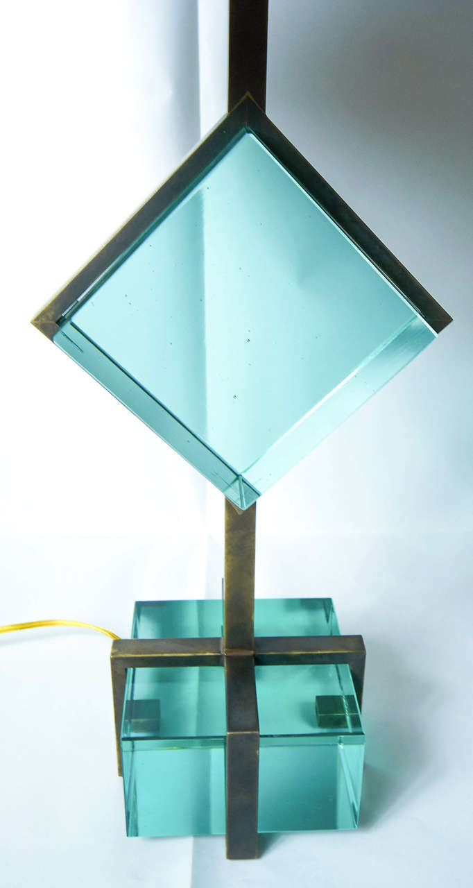 Impactful Pair of Murano Glass Table Lamps by Vistosi, 1960s 1