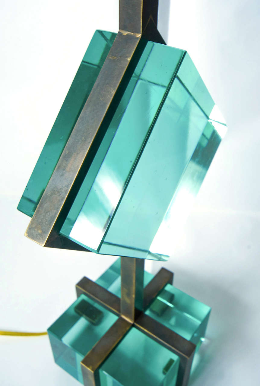 Impactful Pair of Murano Glass Table Lamps by Vistosi, 1960s 3