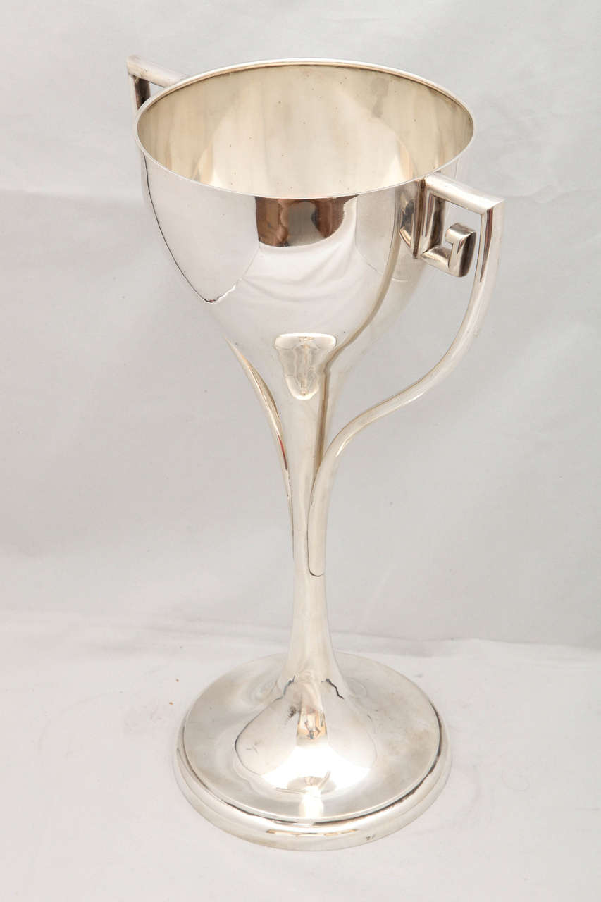 Large Art Deco Sterling Silver Trophy Cup 1
