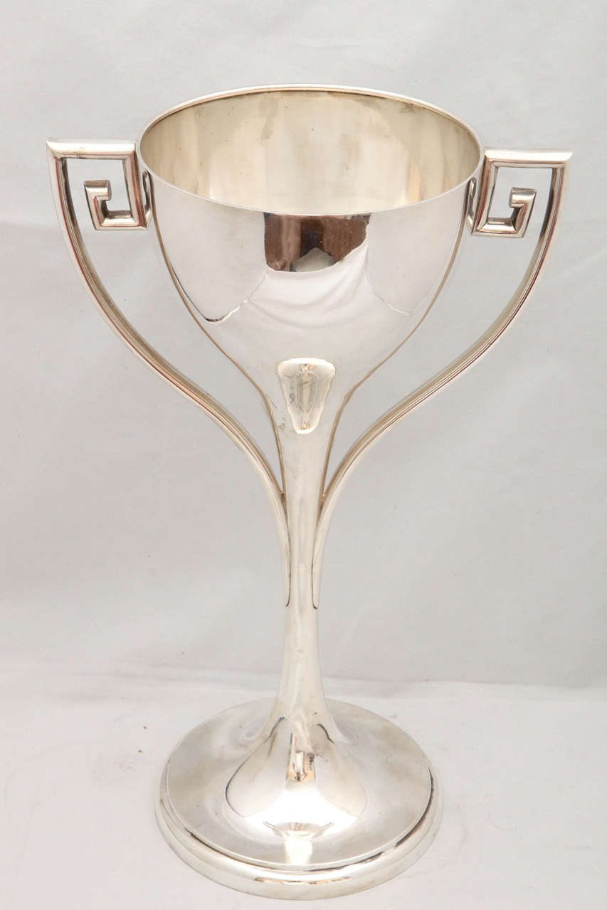 Large Art Deco Sterling Silver Trophy Cup 2