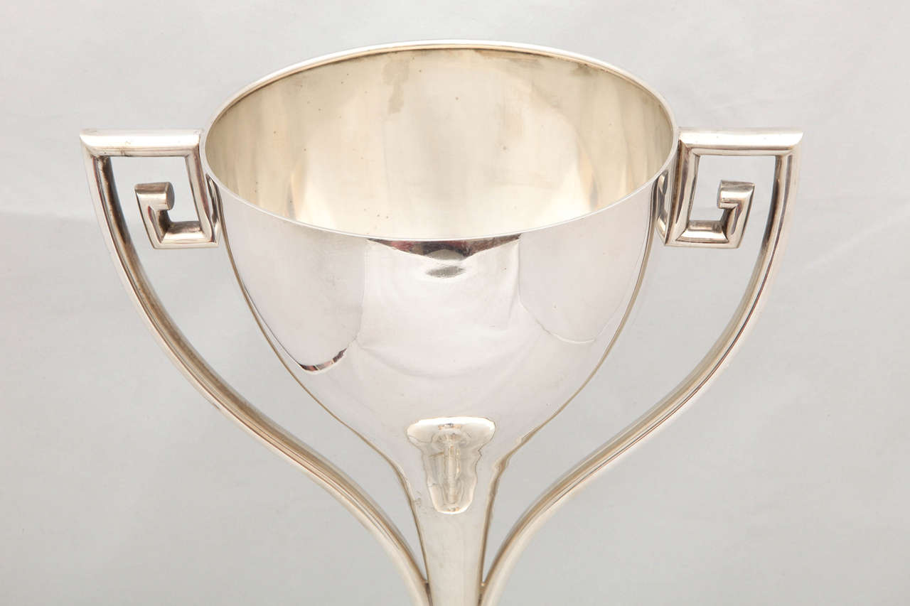 Large Art Deco Sterling Silver Trophy Cup 3