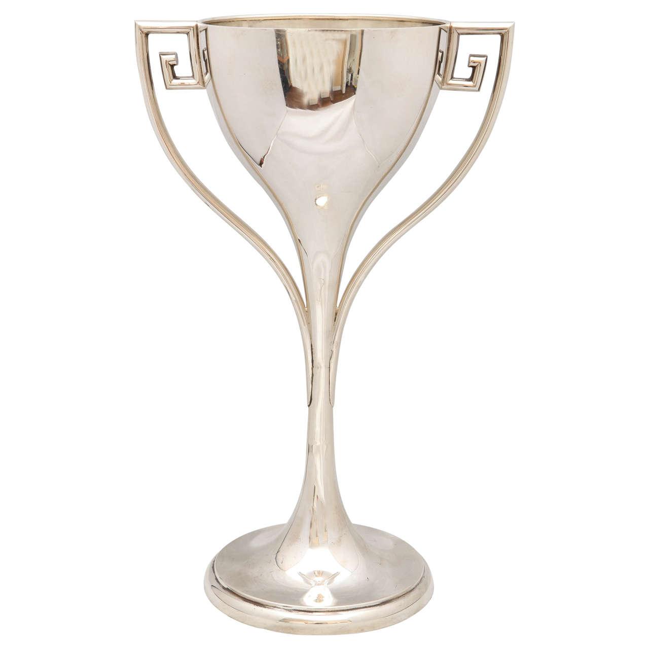 Large Art Deco Sterling Silver Trophy Cup