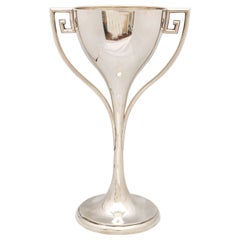 Large Art Deco Sterling Silver Trophy Cup