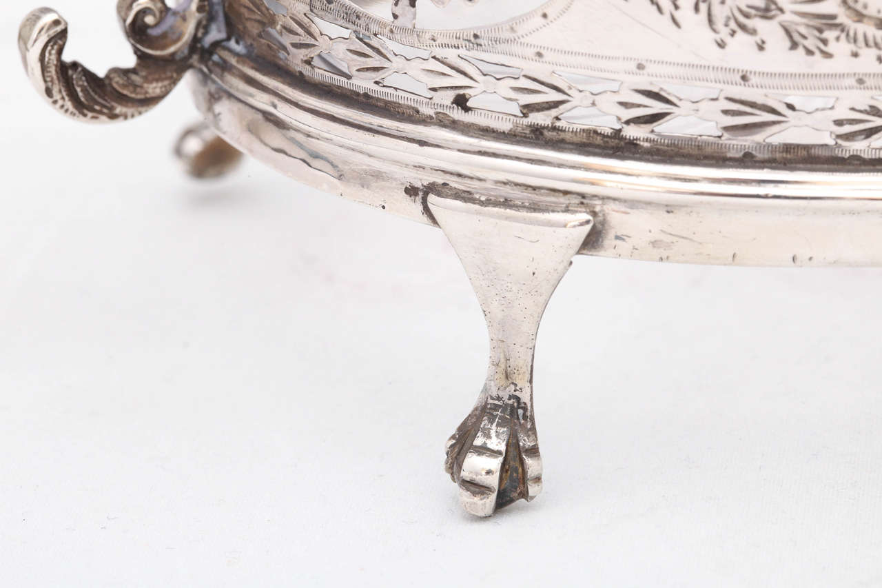 English Georgian Sterling Silver Footed Two-Handled 