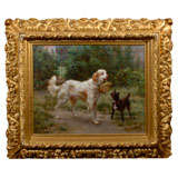 Antique 'English Setter and Terrier' Elizabeth Strong O/B