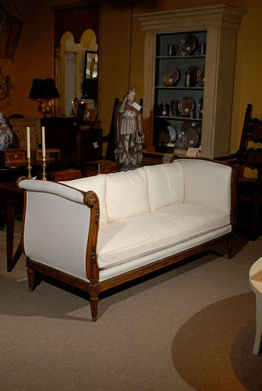 19th Century Carved Walnut Sofa