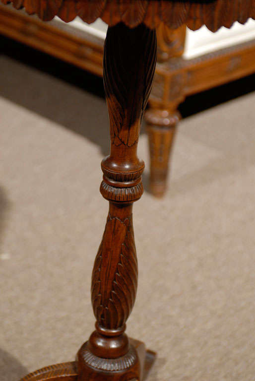 19th Century Carved Walnut Pedestal Table from the Black Forest, circa 1860 For Sale 5