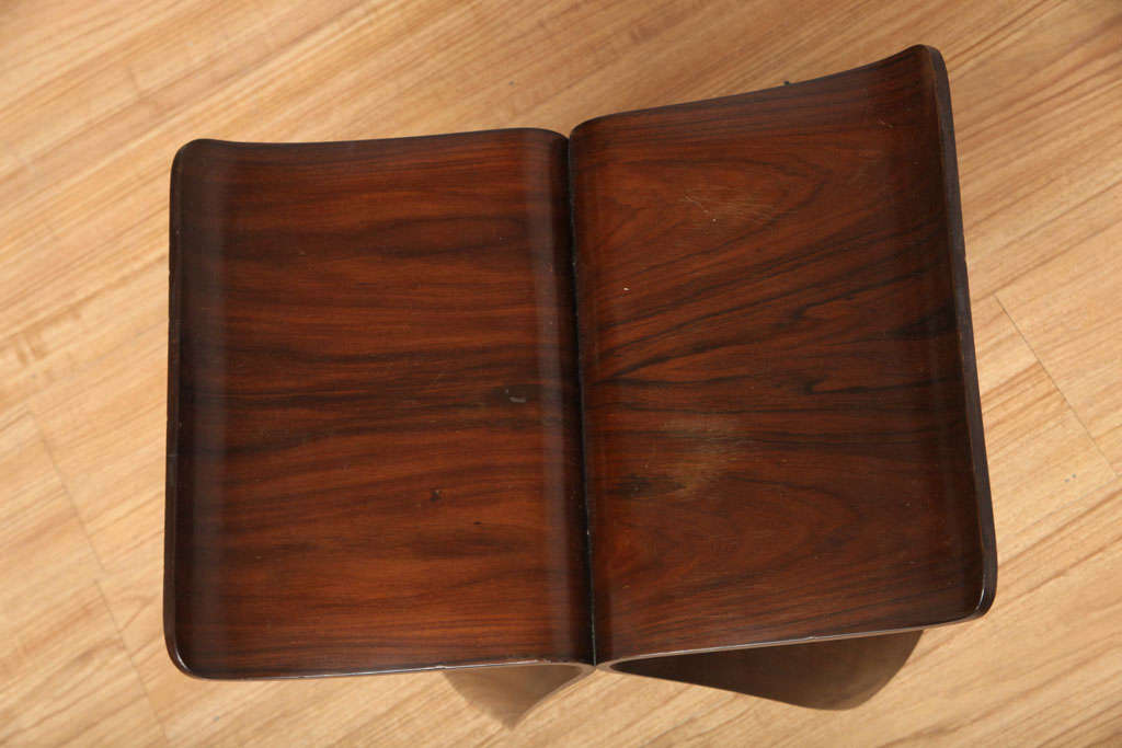 Plated Yanagi Rosewood Butterfly Stool by Vitra Design Museum
