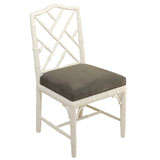 Chippendale Side Chair w/ Grey Seat