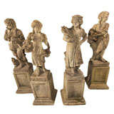 set of stone garden figures