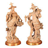 pair of 19th century French terra cotta figures