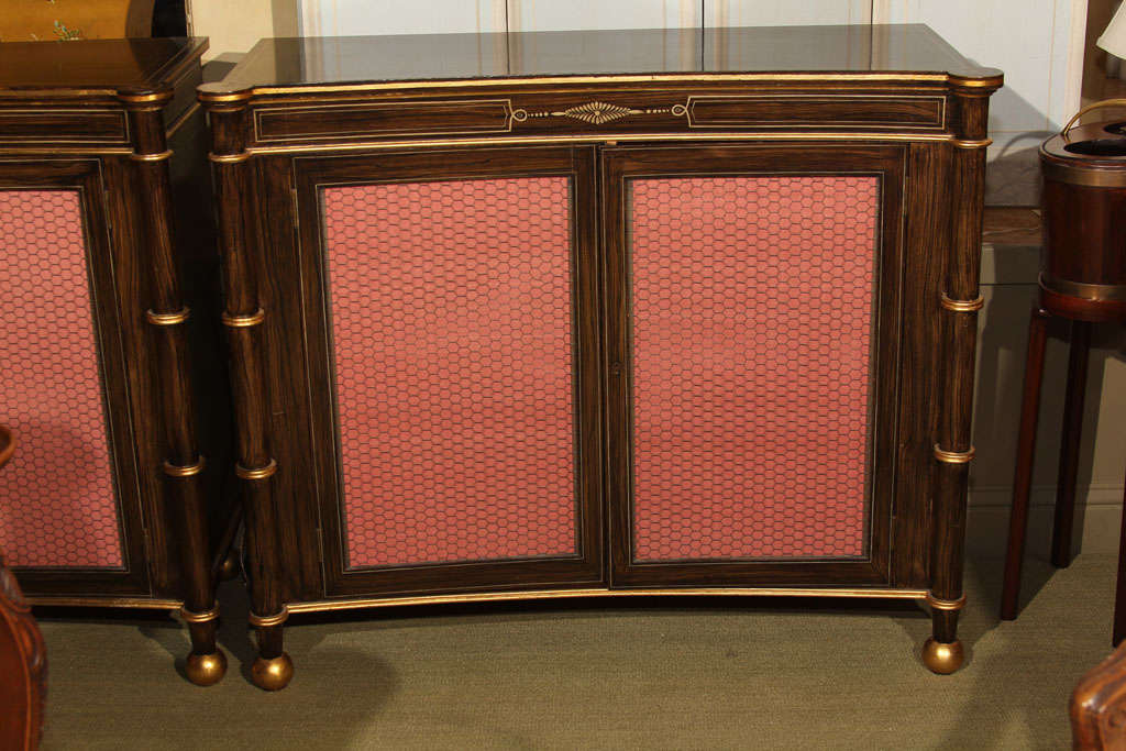 pr. of Regency style painted chiffoniers