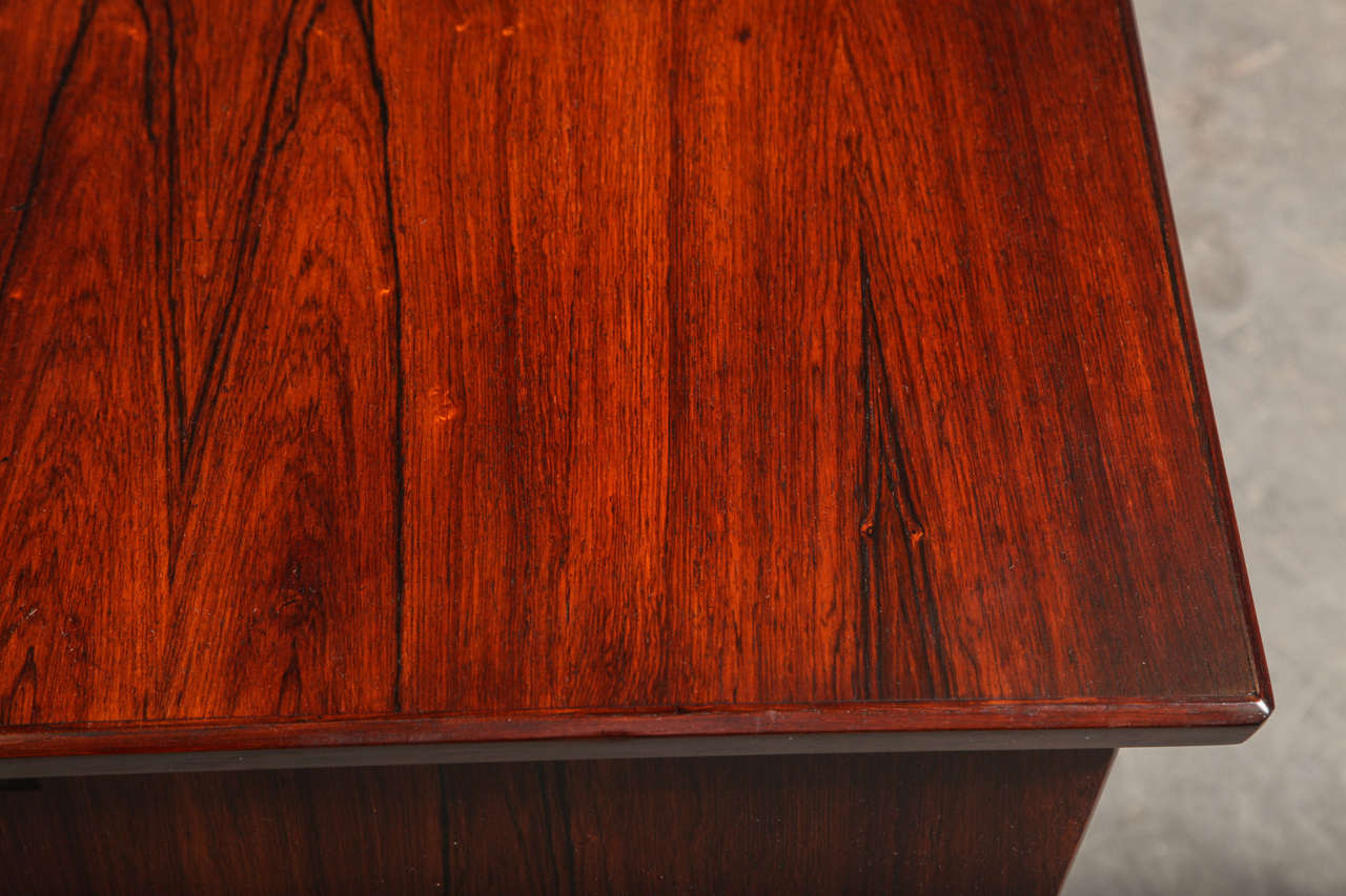 Danish Rosewood Desk with Filing Cabinet 2