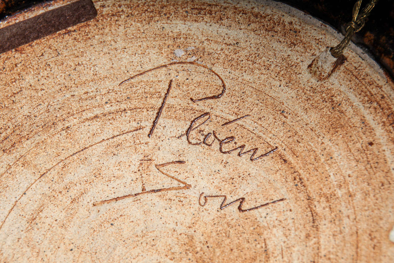 Large Ceramic Plate by Ploen 1
