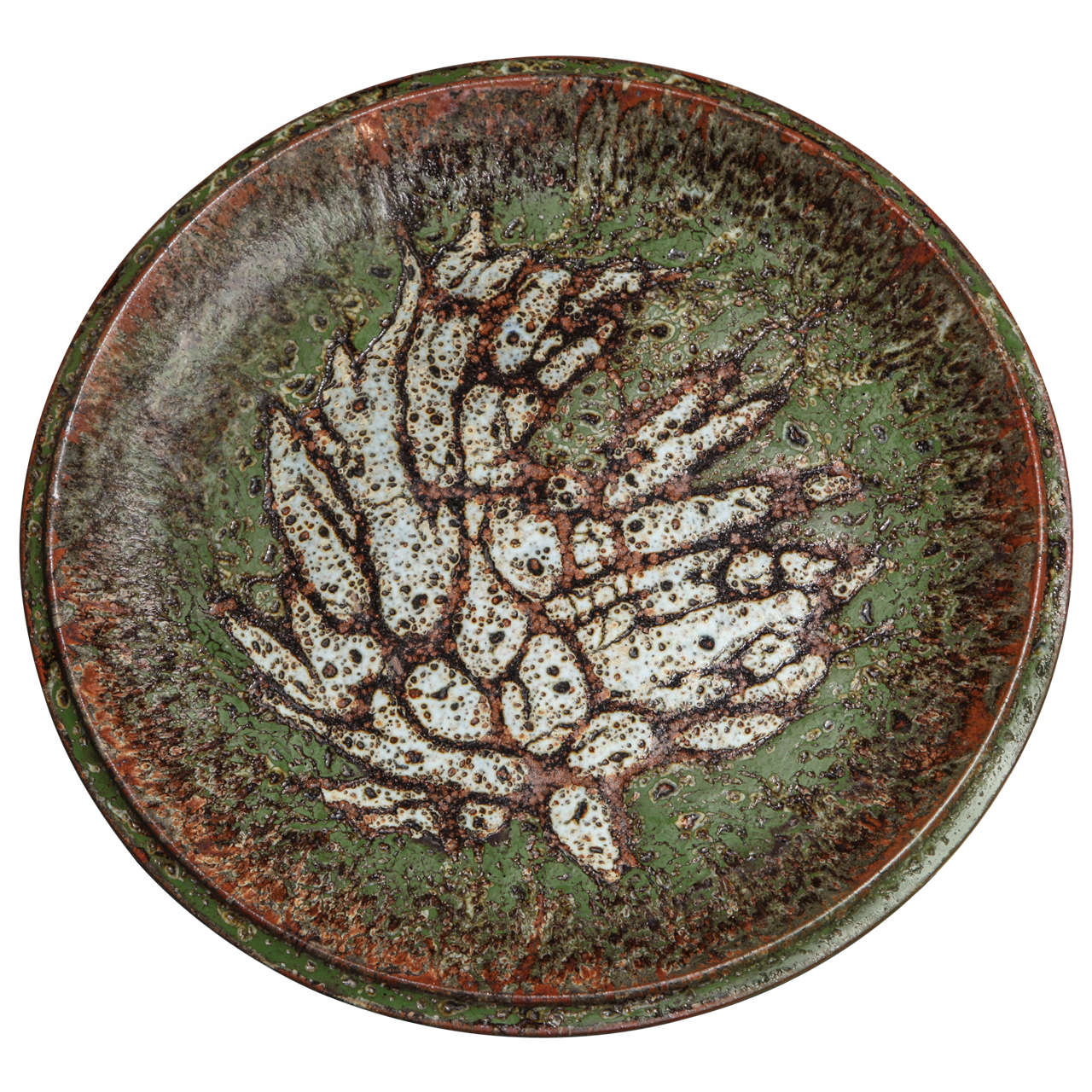 Large Ceramic Plate by Ploen