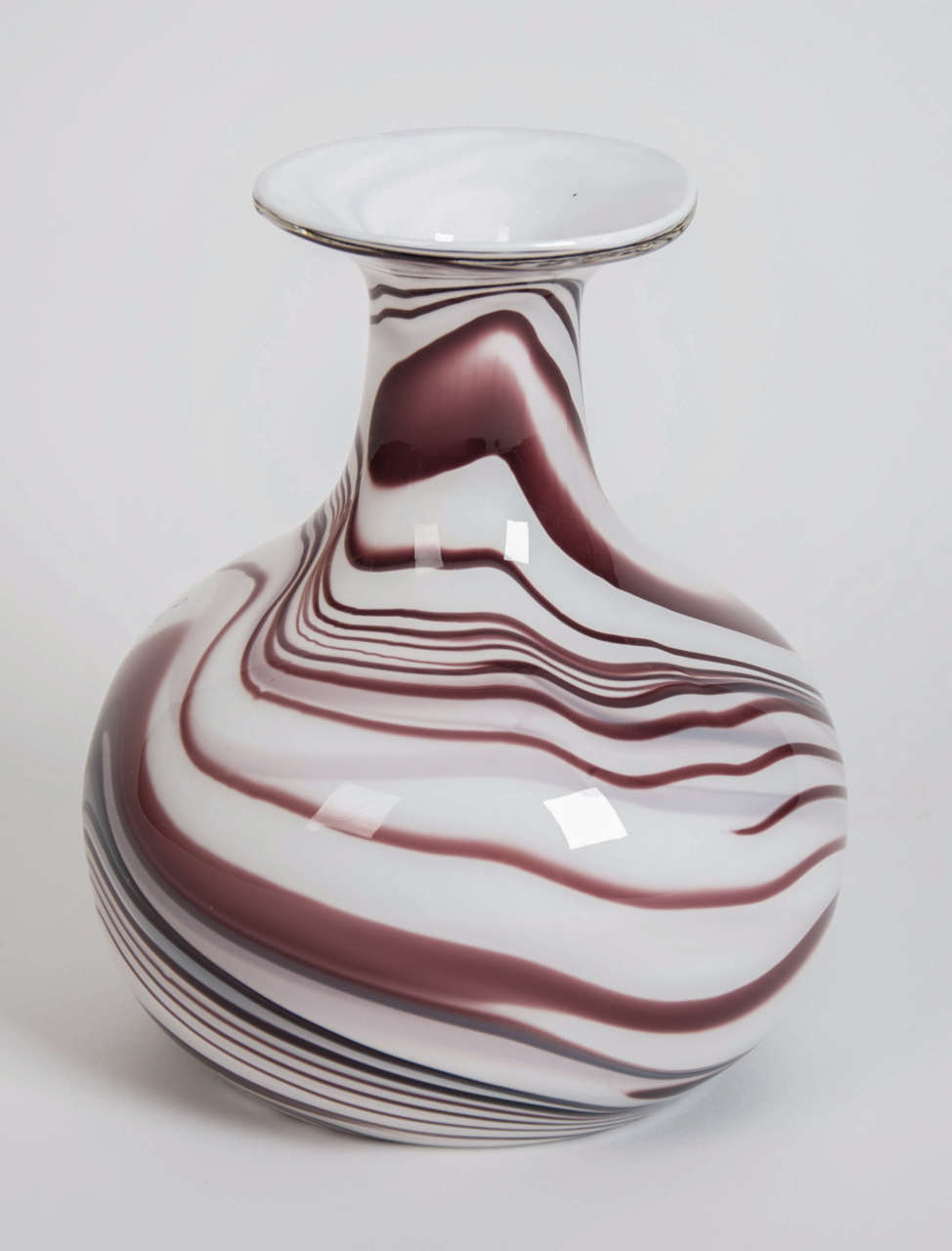 Vintage 1970s Carlo Moretti Maroon and White Wave Glass Vase For Sale at 1stDibs maroon vase