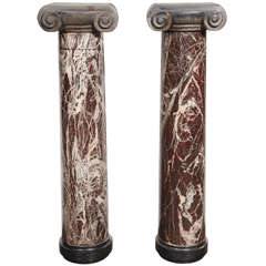 19th Century Pair of Marble Columns 4