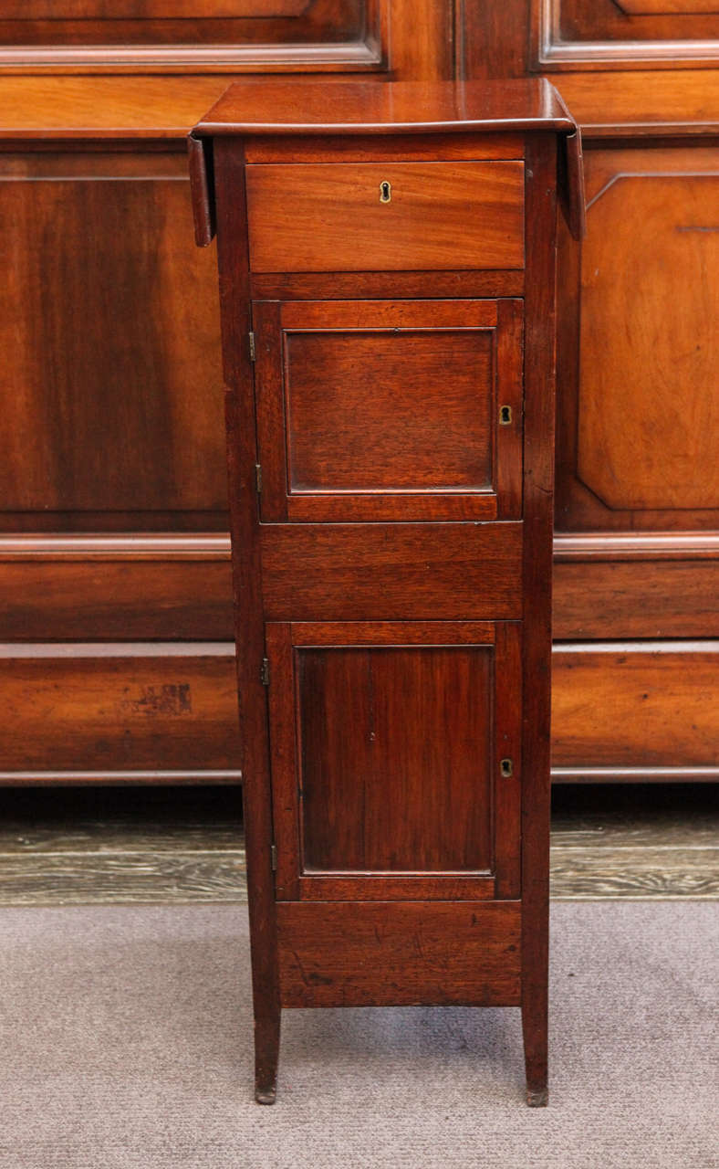 19th c. Tall Jewelers Cabinet in Mahogany In Good Condition In Los Angeles, CA