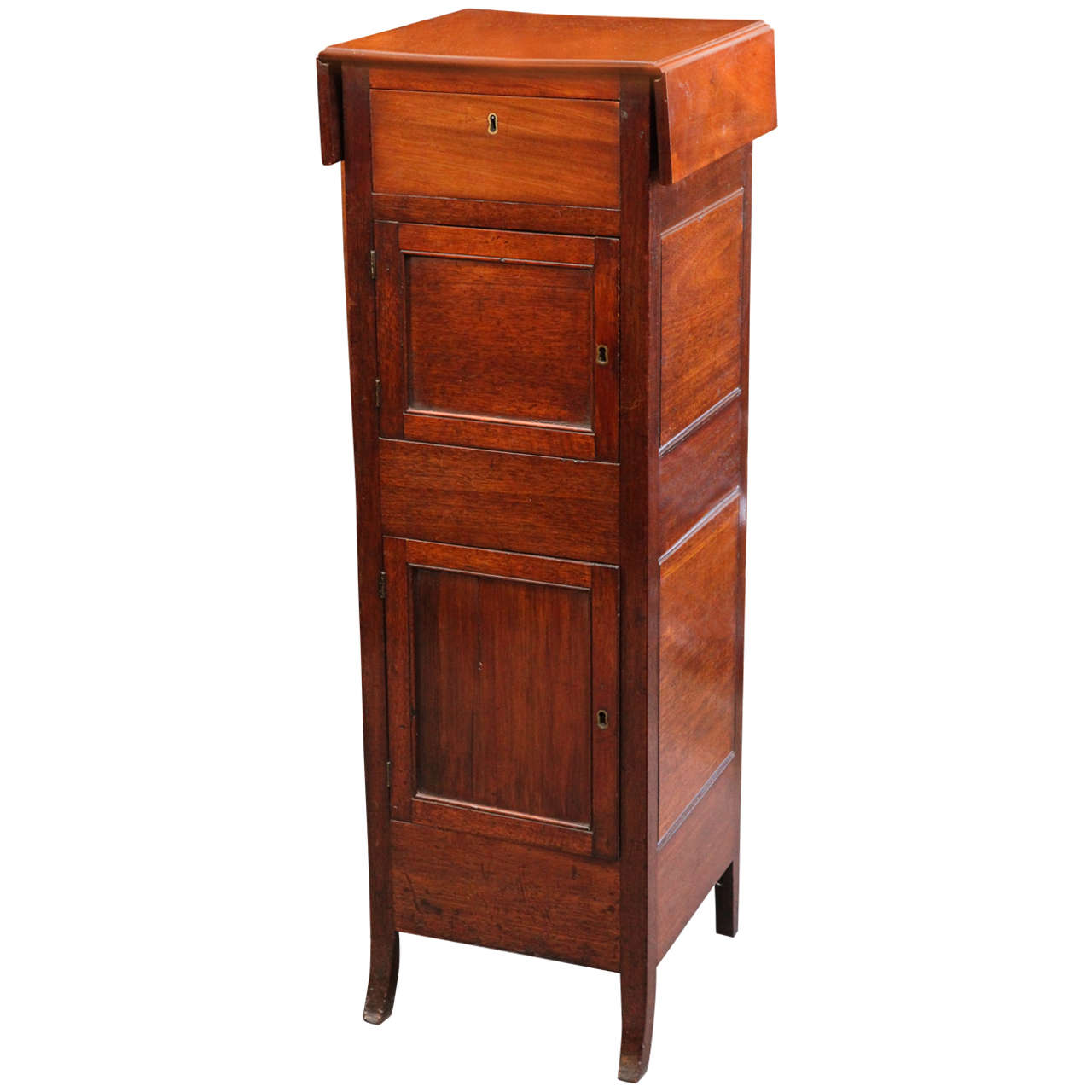 19th c. Tall Jewelers Cabinet in Mahogany