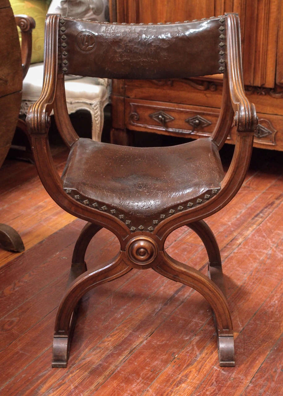 Medieval Set of Six Curule Chairs For Sale