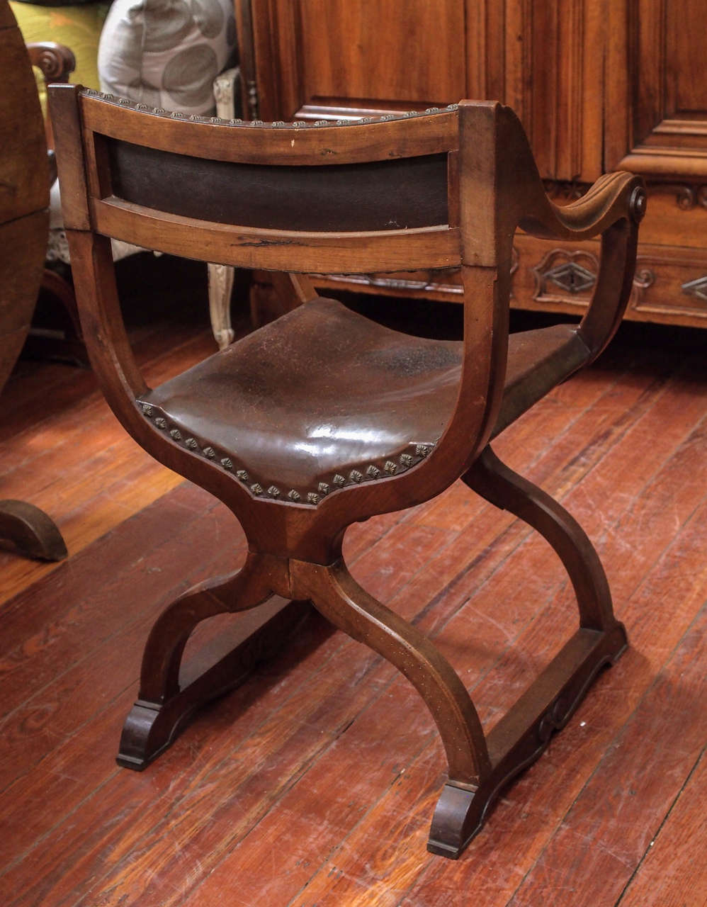 Set of Six Curule Chairs For Sale 2